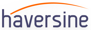 Logo da Haversine, empresa de software para aviação e simuladores de voo